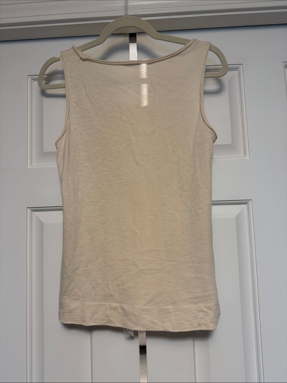 J. Crew Cream Ruffle-Front Tank - Picture 5 of 5